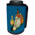 3dRose Sandy Mertens Vintage Halloween Designs - Vintage Halloween Good Witch Reading to Children, 3drssm - Can Cooler Bottle Wrap (cc_290233)