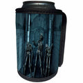 3dRose Sandy Mertens Halloween Designs - Walking Dead Zombie Skeletons Down Hallway Halloween, 3drsmm - Can Cooler Bottle Wrap (cc_290245)