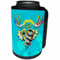 3dRose Spiritual Awakenings Patriotic - Vintage tattoo birds holding in God we Trust banner - Can Cooler Bottle Wrap (cc_290253)