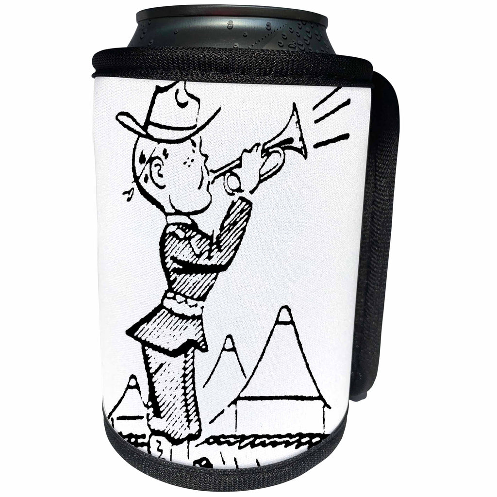 3dRose TNMGraphics Military and Patriotic - Bugler - Can Cooler Bottle Wrap (cc_29026)