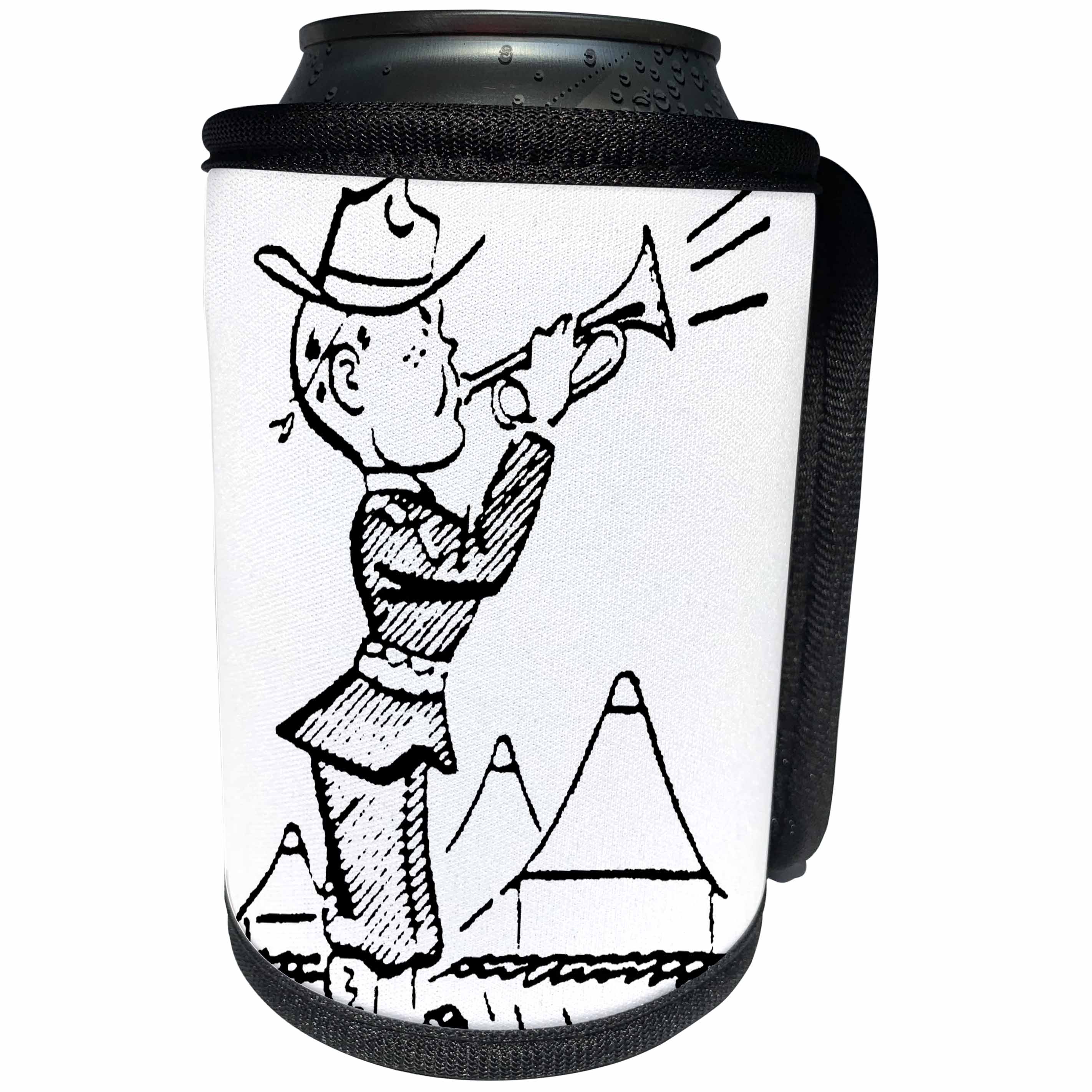 3dRose TNMGraphics Military and Patriotic - Bugler - Can Cooler Bottle Wrap (cc_29026)