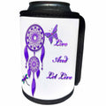 3dRose Spiritual Awakenings Native Art - Purple dream catcher and spiritual message - Can Cooler Bottle Wrap (cc_290263)