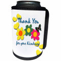 3dRose Spiritual Awakenings Thank You - Flowers and heart petals, and a pretty thank you always works - Can Cooler Bottle Wrap (cc_290274)