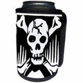 3dRose TNMGraphics Halloween - Skull and Crossbones - Can Cooler Bottle Wrap (cc_29029)