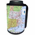 3dRose Topo Maps and Flags Of States - Image of Massachusetts Topographic Map with Flag - Can Cooler Bottle Wrap (cc_290306)