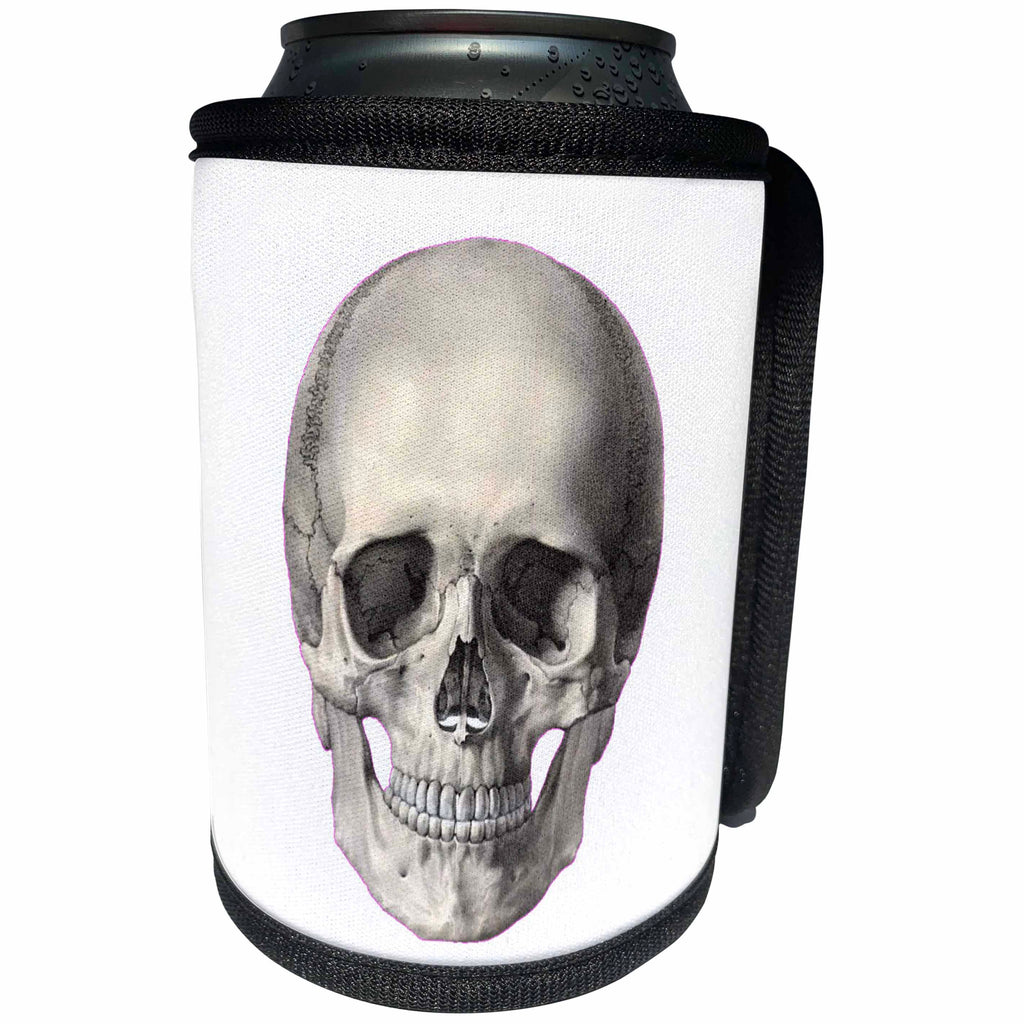 3dRose TNMGraphics Halloween - Skull in Positive - Can Cooler Bottle Wrap (cc_29031)