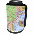 3dRose Topo Maps and Flags Of States - Image of New Jersey Topographic Map With State Flag - Can Cooler Bottle Wrap (cc_290312)
