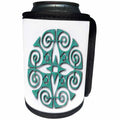 3dRose TNMGraphics Designs - Stone Turquoise Motif - Can Cooler Bottle Wrap (cc_29033)