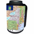 3dRose Topo Maps and Flags Of States - Image of New York Topographic Map With State Flag - Can Cooler Bottle Wrap (cc_290336)