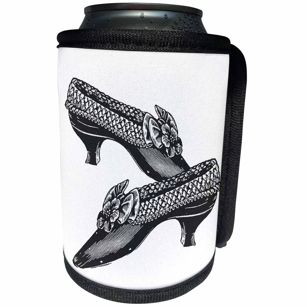 3dRose TNMPastPerfect Fashion - Victorian Shoes - Can Cooler Bottle Wrap (cc_29067)