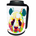 3dRose Sven Herkenrath - Animal - Cute Colorful Drawing of a Panda on White Background - Can Cooler Bottle Wrap (cc_290726)
