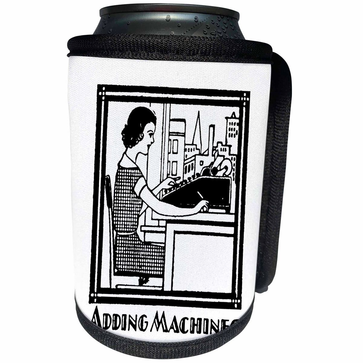 3dRose TNMPastPerfect Vintage Technology - Adding Machine - Can Cooler Bottle Wrap (cc_29073)