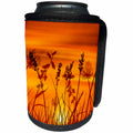 3dRose Sven Herkenrath - Nature - Close Up of Wild Flowers at Sunset Nature Photography - Can Cooler Bottle Wrap (cc_290730)