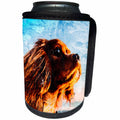 3dRose Sven Herkenrath - Animal - Portrait of Sweet Cavalier King Charles Spaniel Dog With Sky - Can Cooler Bottle Wrap (cc_290737)