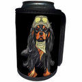 3dRose Can Cooler Bottle Wrap - Sven Herkenrath Animal - Funny Cavalier King Charles Spaniel Dog Portrait