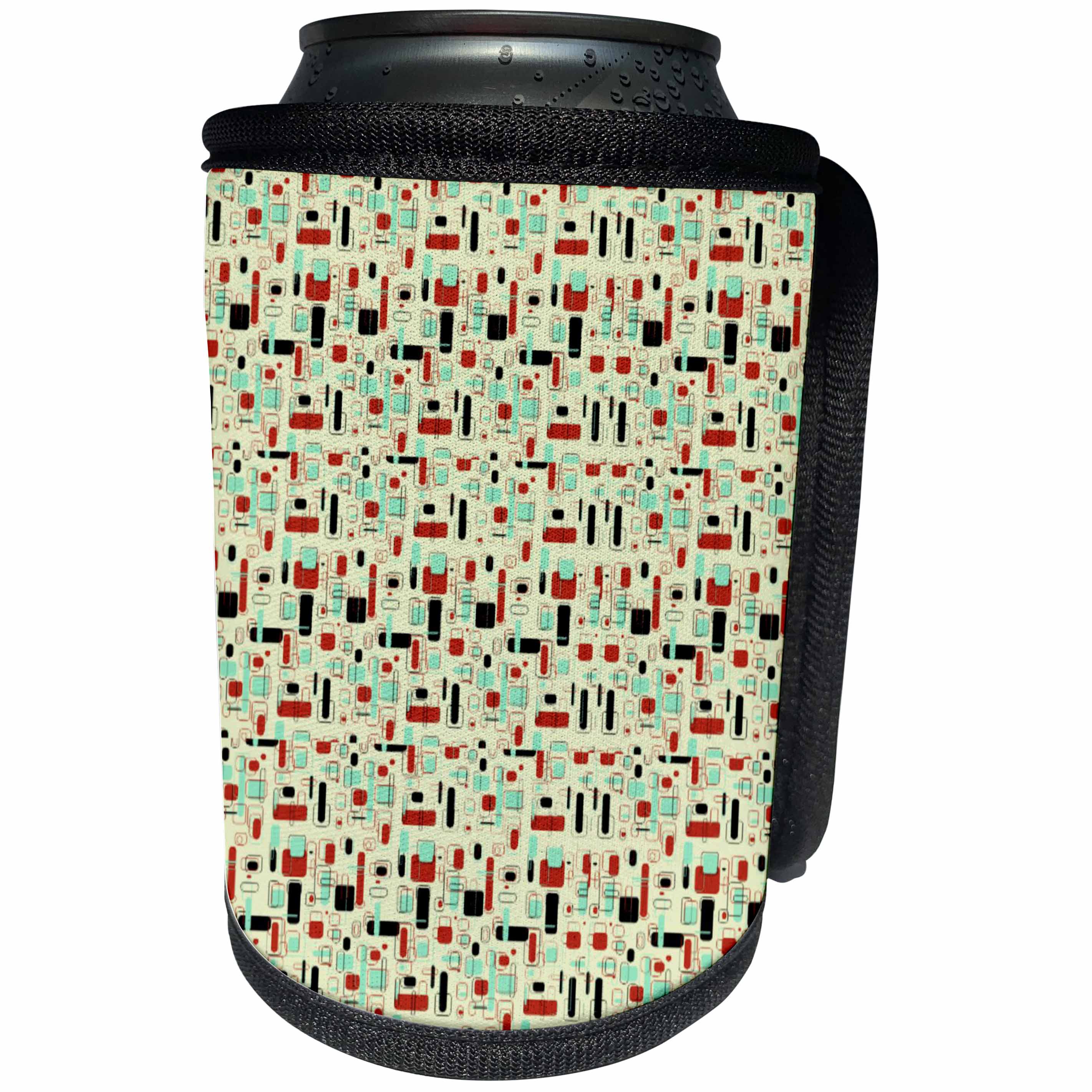 3dRose TNMPastPerfect Retro - Retro Rectangles - Can Cooler Bottle Wrap (cc_29075)