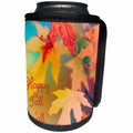 3dRose Stamp City - nature - Photograph of colorful autumn maple leaves. Happy Fall Yall. - Can Cooler Bottle Wrap (cc_290759)