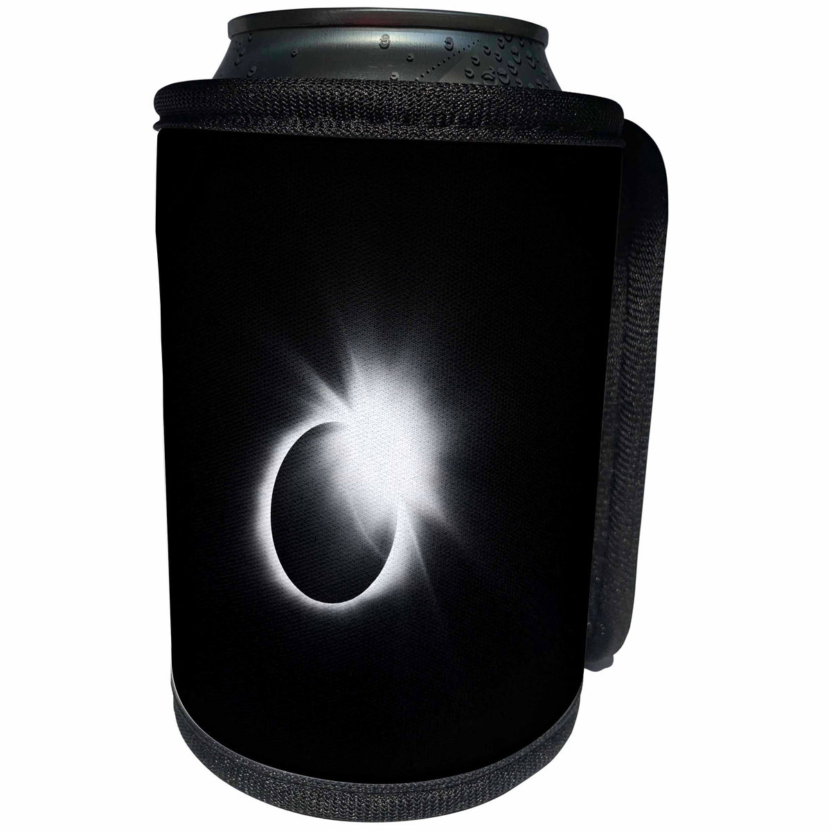 3dRose Stamp City - astronomy - Photograph of the 2017 Solar Eclipse. Capture of the diamond ring. - Can Cooler Bottle Wrap (cc_290787)