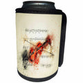 3dRose Lens Art by Florene - Watercolor Art - Image of Painting Of Violin On Old Music Sheet - Can Cooler Bottle Wrap (cc_291015)