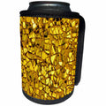 3dRose Lens Art by Florene - Everything Gold - Image of Closeup of Broken Gold Glass Mosaic - Can Cooler Bottle Wrap (cc_291029)