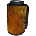 3dRose Lens Art by Florene - Everything Gold - Image of Gold Egyptian Hieroglyphics - Can Cooler Bottle Wrap (cc_291039)