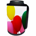 3dRose Jos Fauxtographee- Balloons Colorful - Yellow and red with green and pink balloons - Can Cooler Bottle Wrap (cc_291056)