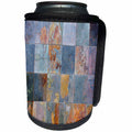 3dRose Yves Creations Textured Elements - Rusted Tile - Can Cooler Bottle Wrap (cc_29109)