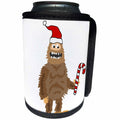 3dRose All Smiles Art - Christmas - Cute Funny Unique Bigfoot in Santa Hat Christmas Cartoon - Can Cooler Bottle Wrap (cc_291119)