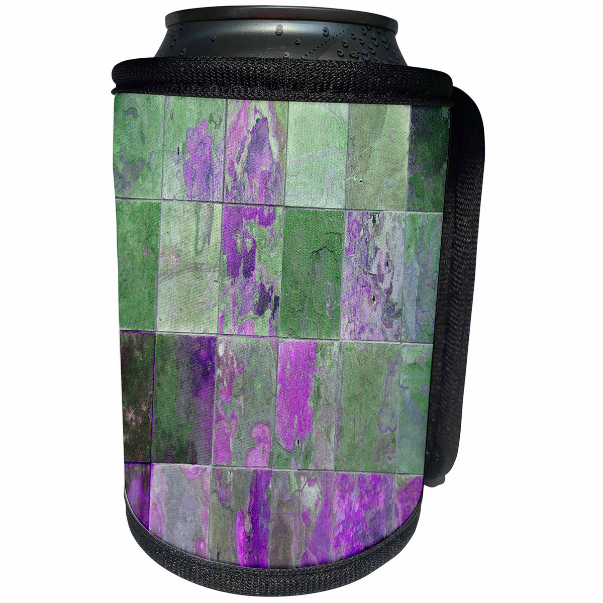 3dRose Yves Creations Textured Elements - Purple Rusted Tile - Can Cooler Bottle Wrap (cc_29112)