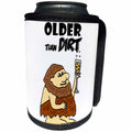 3dRose All Smiles Art - Funny - Cute Funny Unique Caveman Older than Dirt Birthday Cartoon - Can Cooler Bottle Wrap (cc_291121)