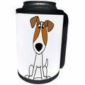 3dRose All Smiles Art - Pets - Cute Funny Unique Jack Russell Terrier Puppy Dog Cartoon - Can Cooler Bottle Wrap (cc_291126)