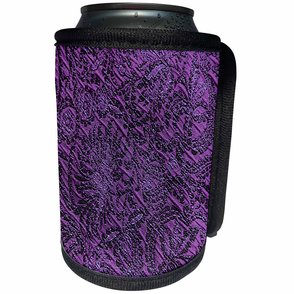 3dRose Yves Creations Vintage - Purple Vintage Patten - Can Cooler Bottle Wrap (cc_29116)