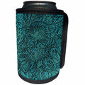 3dRose Yves Creations Vintage - Turquoise Vintage Patten - Can Cooler Bottle Wrap (cc_29117)