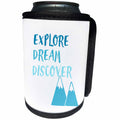 3dRose 3DRose Gabriella B - Quote - Image of Explore Dream Discover Quote - Can Cooler Bottle Wrap (cc_291222)