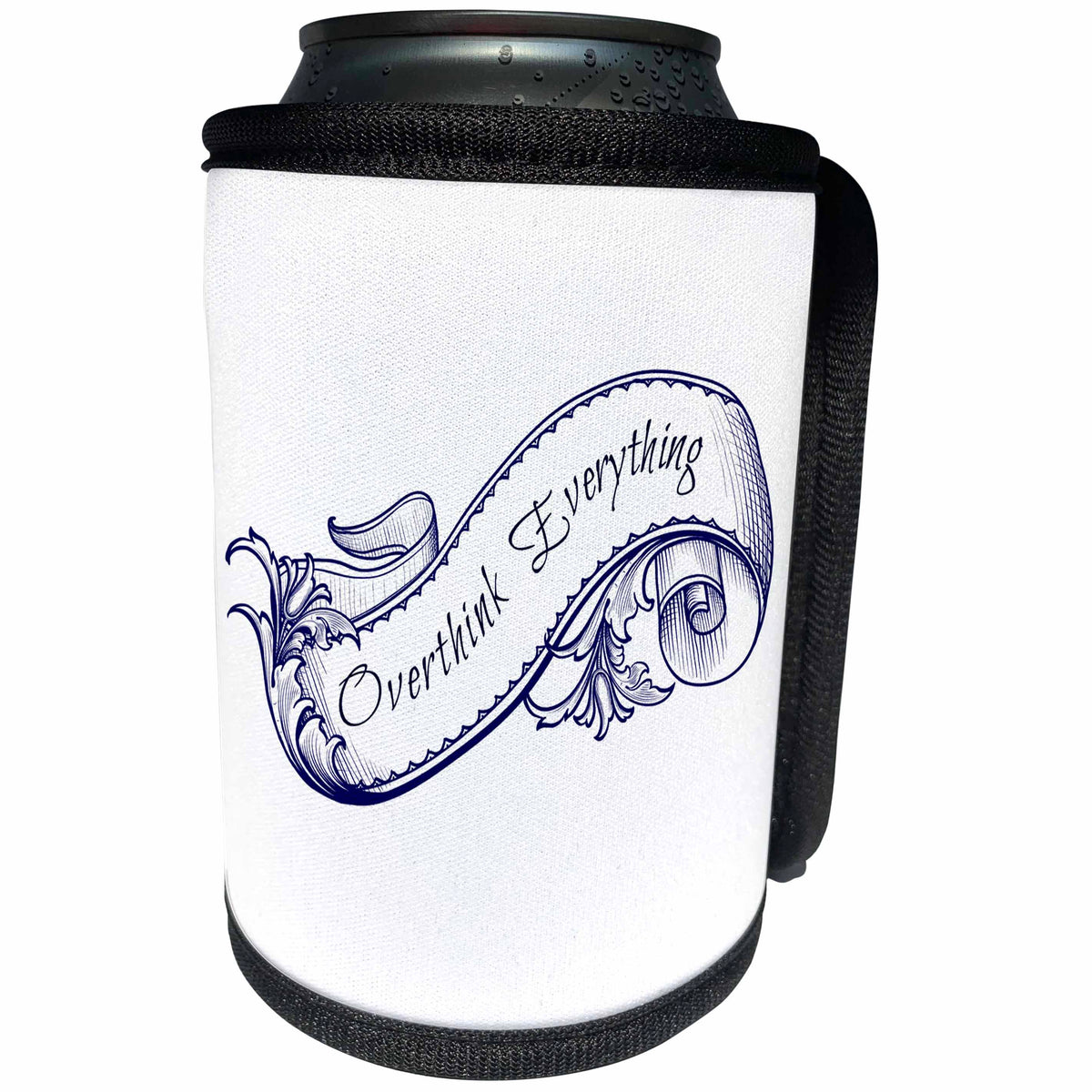 3dRose 3DRose Gabriella B - Quote - Image of Overthink Everything Quote - Can Cooler Bottle Wrap (cc_291232)
