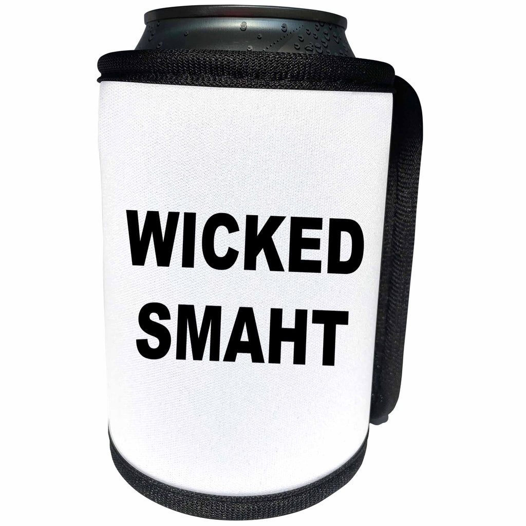 3dRose 3DRose Gabriella B - Quote - Image of Wicked Smaht Quote - Can Cooler Bottle Wrap (cc_291234)