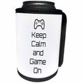 3dRose 3DRose Gabriella B - Quote - Image of Keep Calm And Game On Quote - Can Cooler Bottle Wrap (cc_291235)