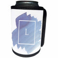 3dRose 3DRose Gabriella B - Monogram - Image of L Watercolor Monogram - Can Cooler Bottle Wrap (cc_291255)