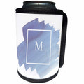 3dRose 3DRose Gabriella B - Monogram - Image of M Watercolor Monogram - Can Cooler Bottle Wrap (cc_291256)