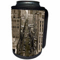 3dRose Stamp City - architecture - Sepia photograph of 8th Avenue and Horatio Street in New York, NY. - Can Cooler Bottle Wrap (cc_291266)