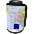 3dRose Lens Art by Florene - Topo Maps, Flags of States - Image of Alaska Topographic Map n State Flag - Can Cooler Bottle Wrap (cc_291396)