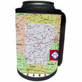 3dRose Lens Art by Florene - Topo Maps, Flags of States - Image of Arkansas Topo Map And State Flag - Can Cooler Bottle Wrap (cc_291397)