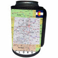 3dRose Lens Art by Florene - Topo Maps, Flags of States - Image of Topographic Map Of Colorado With State Flag - Can Cooler Bottle Wrap (cc_291398)
