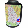3dRose Lens Art by Florene - Topo Maps, Flags of States - Image of Georgia Topographic Map With State Flag - Can Cooler Bottle Wrap (cc_291400)