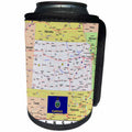 3dRose Lens Art by Florene - Topo Maps, Flags of States - Image of Kansas Topographic Map With Flag - Can Cooler Bottle Wrap (cc_291406)