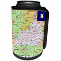 3dRose Lens Art by Florene - Topo Maps, Flags of States - Image of Topographic Map of Kentucky With State Flag - Can Cooler Bottle Wrap (cc_291407)