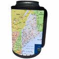 3dRose Lens Art by Florene - Topo Maps, Flags of States - Image of Maine Topographic Map And State Flag - Can Cooler Bottle Wrap (cc_291409)