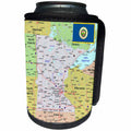 3dRose Lens Art by Florene - Topo Maps, Flags of States - Image of Topographic Map of Minnesota With Flag - Can Cooler Bottle Wrap (cc_291411)
