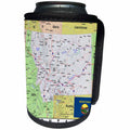 3dRose Lens Art by Florene - Topo Maps, Flags of States - Image of Montana Topographic Map With State Flag - Can Cooler Bottle Wrap (cc_291413)