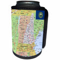 3dRose Lens Art by Florene - Topo Maps, Flags of States - Image of New Hampshire Topographic Map With Flag - Can Cooler Bottle Wrap (cc_291414)